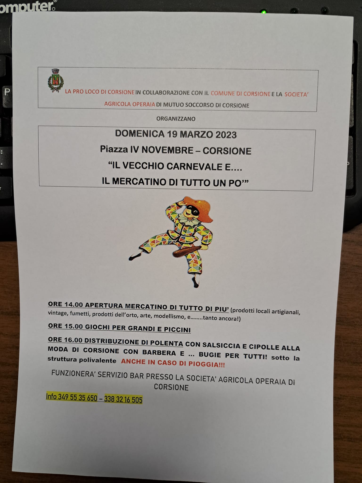 Il vecchio carnevale + Mercatino